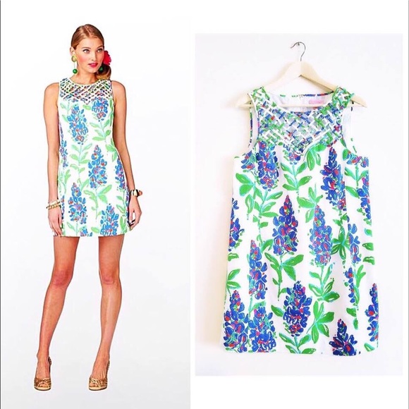 Lilly Pulitzer Dresses & Skirts - Ricci Fresh Cut Blue Bonnets Dress Lilly Pulitzer